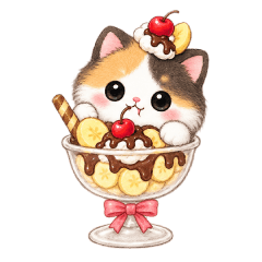 Cat Banana Sundae