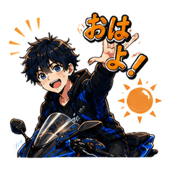 Blue Sport Bike Rider2