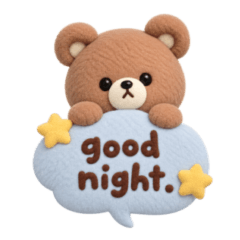 3D natural bear sticker #25