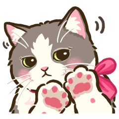 Sticker of The Playful Little Cats