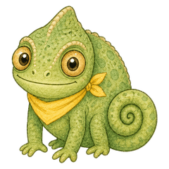 Kururin Chameleon: Gentle Daily Replies
