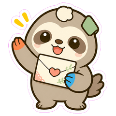 Sealed Corner Sloth Invitations