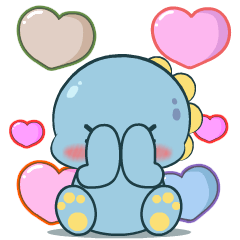 Chubby Blue Dino 4 : Animated Stickers