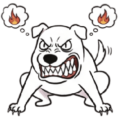 極白犬 - 表情豊かスタンプ