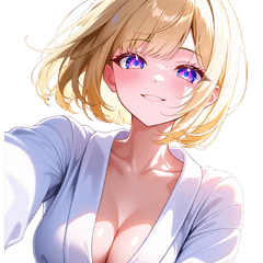 Seductive Girl in Bathrobe Stamp