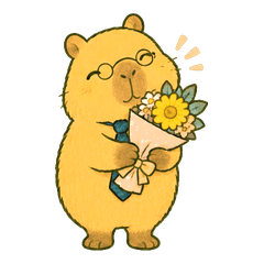 Gentle Capybara at Work