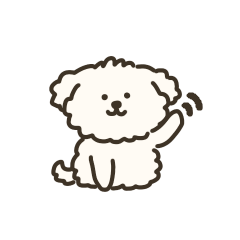 ちっちゃい＊犬のもこまる【ミニスタンプ】