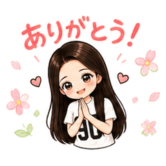 Cute Girl Stickers - Everyday & Love ja