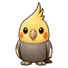 軟膠風Cockatiel聊天貼圖
