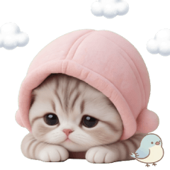 cute cat  Negative sticker