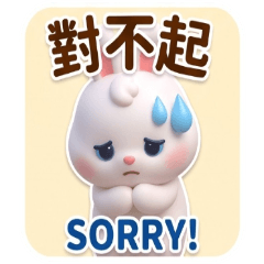 Cute 3D White Bunny Everyday [ZiFu]