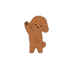 No Text Toy Poodle Animated (Red)