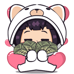 Chibi White Bear New : Pop-up stickers