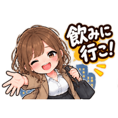 Drinking Girl Daily Stickers