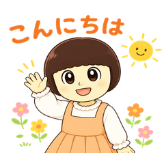 Little girl's daily life stickers