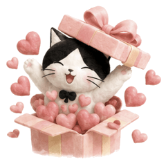 Adorable3DCowPatternedCatLove