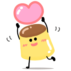 Cute pudding sticker 02