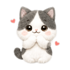 Fluffy Hachiware Cat Emojis