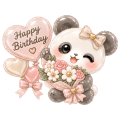 Cute Glossy Panda Everyday Stickers