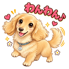 Cheerful Dachshund Sticker2