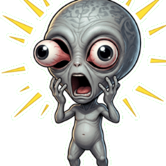 Alien Bergaya Glitch