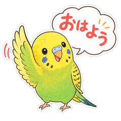 Loose & Cute Budgie Daily Stickers