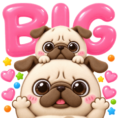 pug chan 3D kawaii BIG