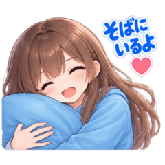 I'm Here for You Caring Girl Stickers
