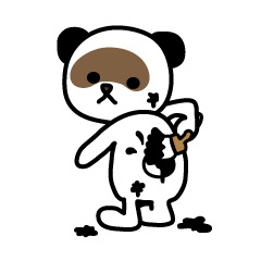 Tanuki wanting to become a panda "Panta"