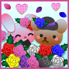 Rabbit and bear daily(Rose)