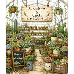Succulents & Cacti in the Greenhouse