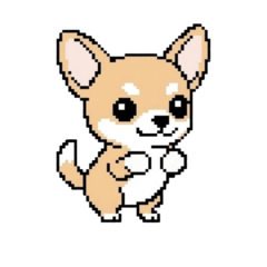 Pixel Art Dog Stickers