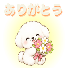 White cute dogs LINE Stickers