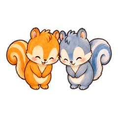 Two Little Squirrels - Daily Life