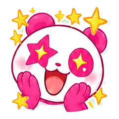 Sparkly Idol Panda Cheers You On