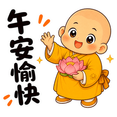 福氣小沙彌問候圖 6｜午安暖心篇