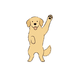 No Text Golden Retriever Animated