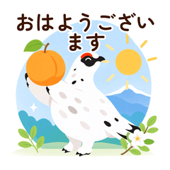 Shinshu Fruits & Ptarmigan Stickers