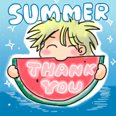 Blond hair sticker of the summer