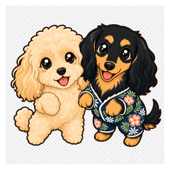 Monaka & Azuki: Cute Dog Stickers