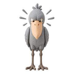 Clay Shoebill: English & Wordless