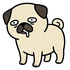 呆萌浪子巴哥犬