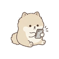 Pudgy Pomeranian: Mini-Mini Sticker