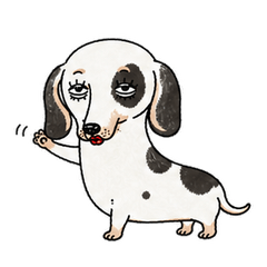 Sleepy Mini Dachshund Daily Stickers