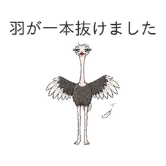The Strange Ostrich with Red Lips