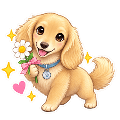 Thoughtful Dachshund Stickers