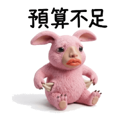 粉色人面兔：窮到吃土的40款日常