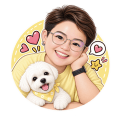 Cute couple and dog