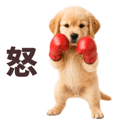 Animated Golden Retriever Puppy Stickers