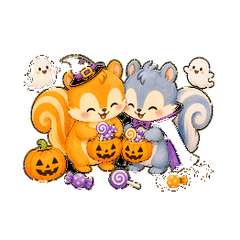 Two Little Squirrels - Halloween